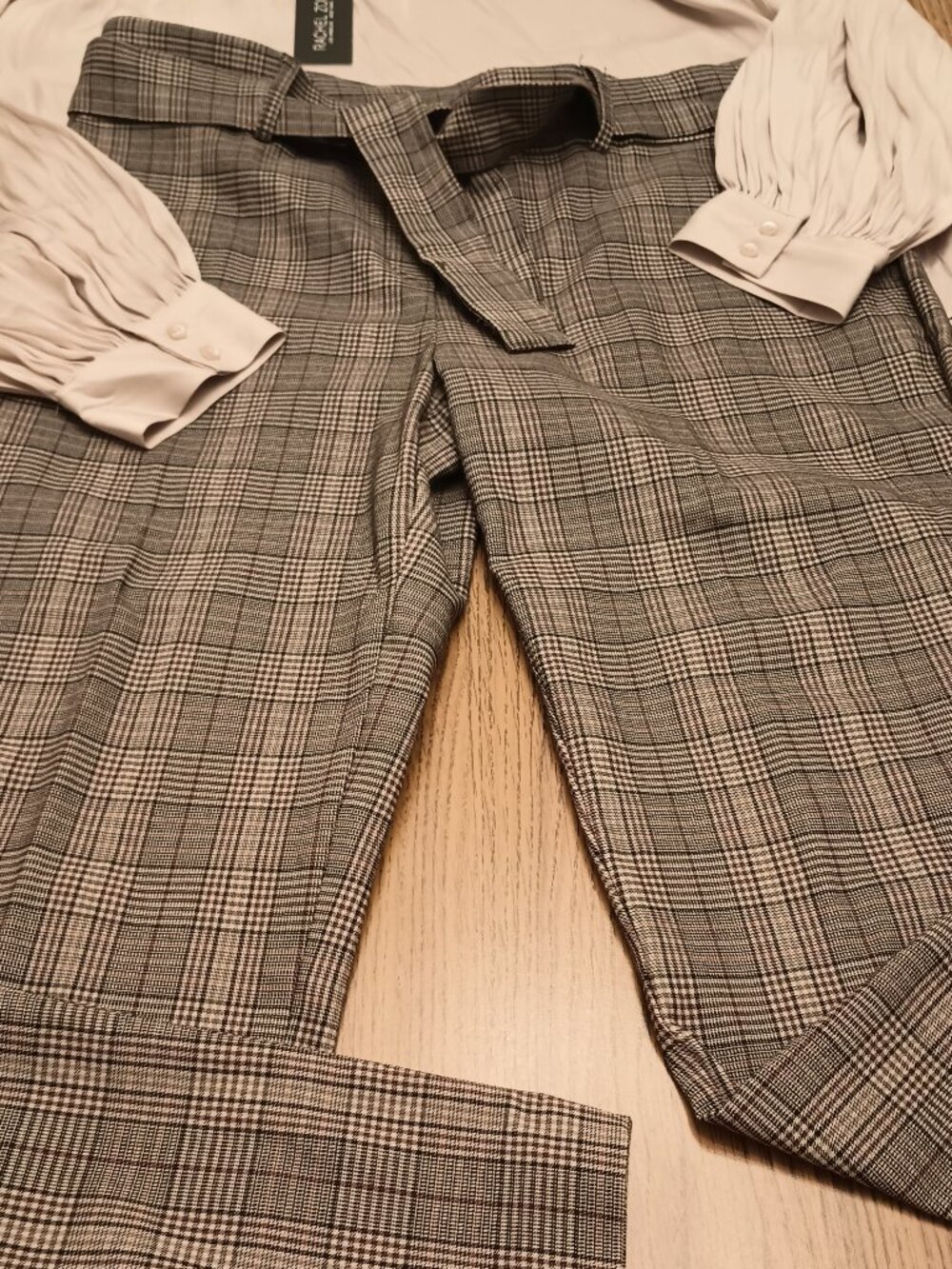 Jules & Leopold Size XL Brown Plaid Pull-on Ankle Pants (NWOT)